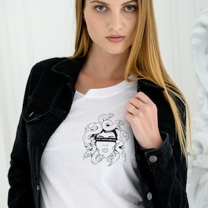 Medusa T-Shirt, Gift for her, Survivor Shirt, Greek Mythology Gifts, Greek Mythology Tee, Unisex Mythology TShirt, Medusa Shirt, Myth Tee