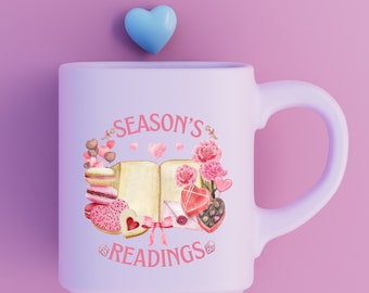 Bookish Valentine Mug, Bookish Valentine Gift, Valentine Gift for Readers, Gift for Booklovers, Gift for Valentine, Season's Readings Mug