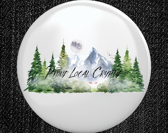 Proud Local Cryptid Pin Button, Cryptid Button, Cryptozoology Pin, Cryptid Pin, Gifts for Cryptozoologists, Cryptid Gift, Local Cryptid