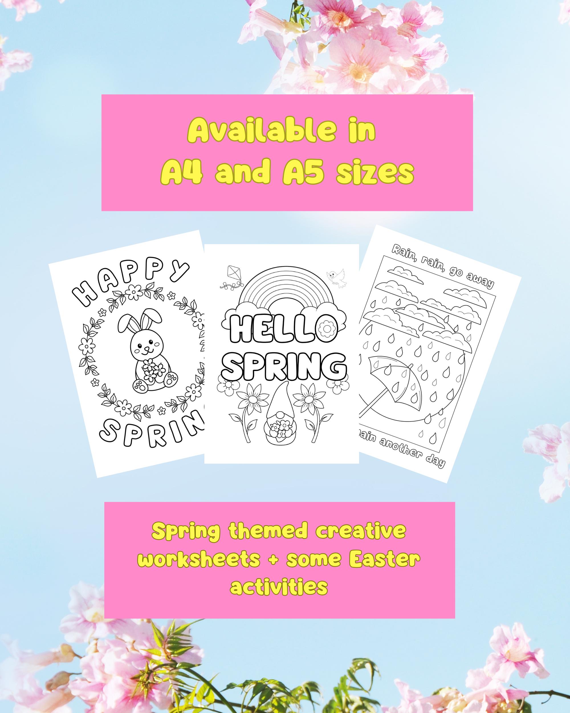 Spring Activity Pack for Kids | Printable Spring Worksheets & Coloring ...