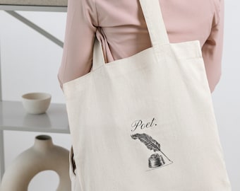 Poet Tote, Tote Bag for Poets, Poet Tote Bag, Poet Cotton Canvas Tote Bag, Gift for Poets, Gift for Writers, Writer Gift, Poet Gift