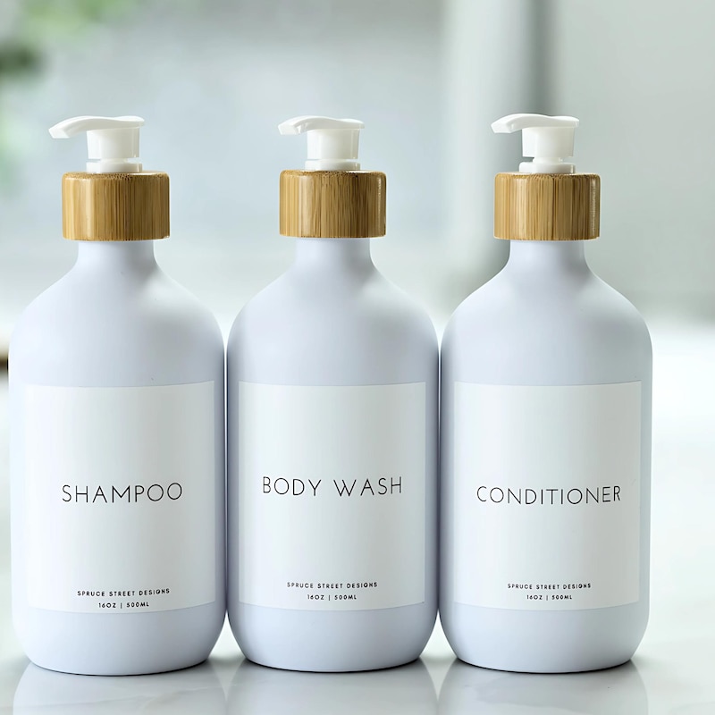 Refillable Shampoo and Conditioner Bottles Etsy — free download