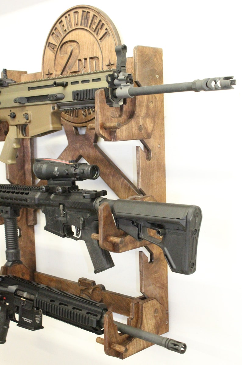 Adjustable Wood Gun Rack & Pistol Storage - 2nd Amendment Display - Etsy