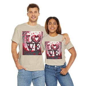 T-Shirt Gift for Wife, Husband, Girlfriend, LOVE Theme, Anniversary, Engagement, Valentines Day Present, Fun Wedding Gift, Romantic