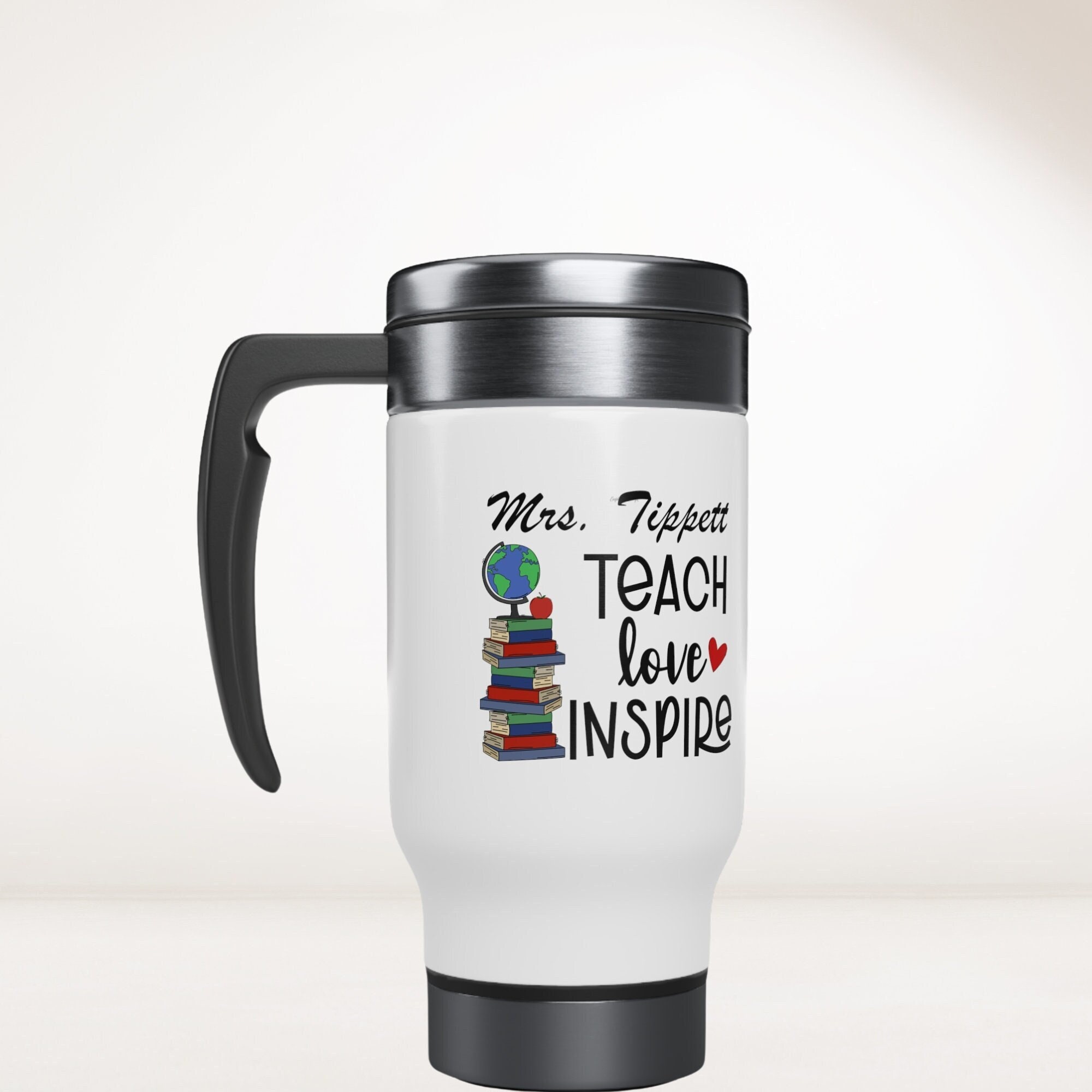 Tazza Termica Insegnante 590 Ml: Regalo Personalizzato Con Portachiavi - 5