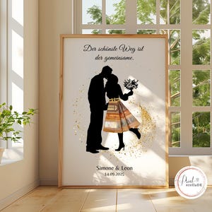 Personalized wedding gift of money | Wedding poster | Money gift for weddings | Gift for the bride and groom | Printable version image 1