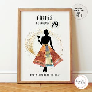 Geldcadeau verjaardag vrouw | Digitaal geldcadeau voor je verjaardag | Cadeau met geld | Geld voor verjaardagscadeau | voor altijd 29