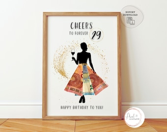 Cash gift for a woman&#39;s birthday | Digital cash gift for a birthday | Gift with money | Birthday gift money | forever 29