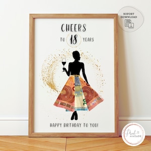 Cash gift 18th birthday | Cash gift woman girlfriend | Gift with money | Birthday gift money 18th birthday