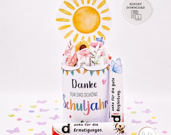 Gift for primary school teachers | DIY duplo® band template, farewell gift, thank you gift, start of holidays - printable at home