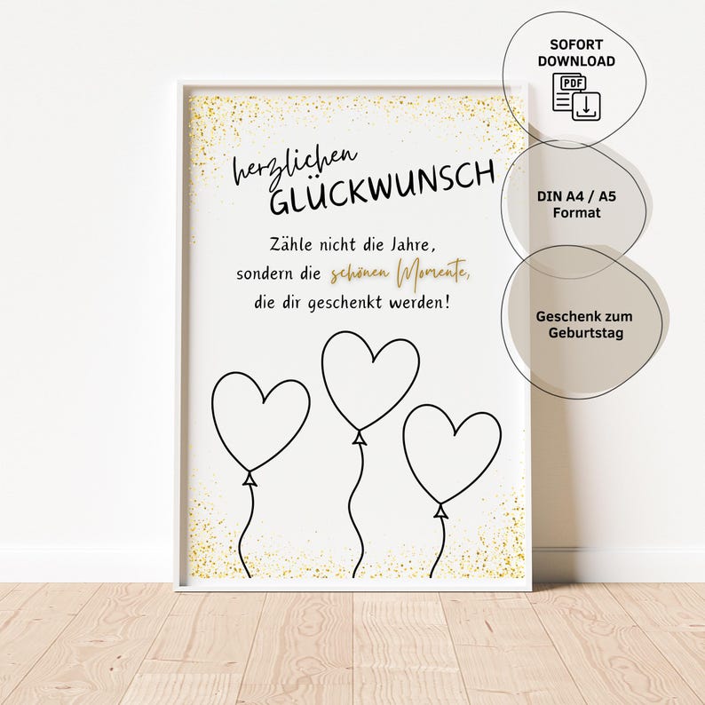 Geldgeschenk Geburtstag | DIY Geburtstagsgeschenk Karte Last Minute Geschenkidee | Geschenk zum Geld verschenken | PDF Sofort Download Bild 5