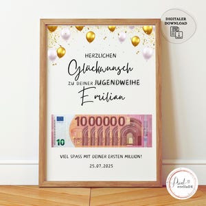 Personalized money gift for youth consecration | Gift for youth consecration | Youth consecration card | Gift idea for youth consecration