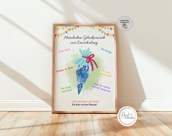 Regalo de dinero para la vuelta al cole para niñas y niños Certificado de regalo para hijo, novia e hija Envoltura de regalo Regalo para el inicio del curso Idea de regalo PDF Descarga instantánea