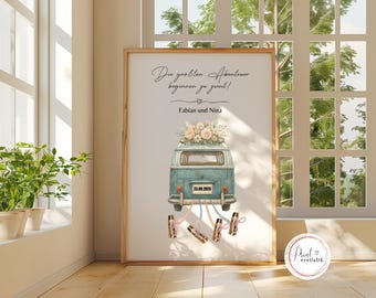 Personalized Wedding Gift Money | Wedding Poster | Money Gift for Weddings | Gift for the Bride and Groom | Wedding Car PDF Download