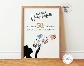 Cash gift 50th birthday | Wish-fulfilling birthday gift | Gift with money | Birthday gift money | 50th birthday