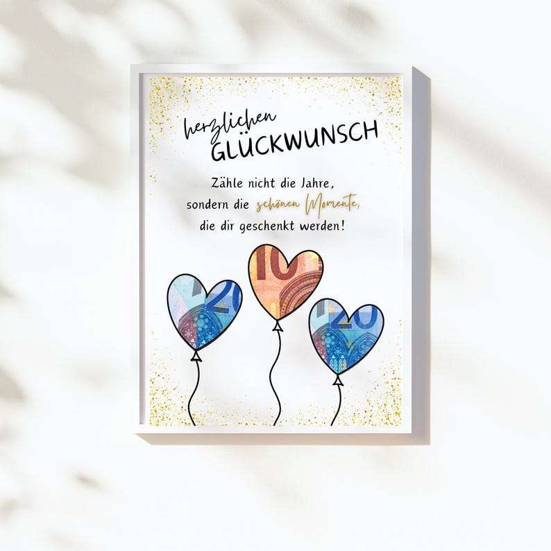 Geldgeschenk Geburtstag | DIY Geburtstagsgeschenk Karte Last Minute Geschenkidee | Geschenk zum Geld verschenken | PDF Sofort Download Bild 8