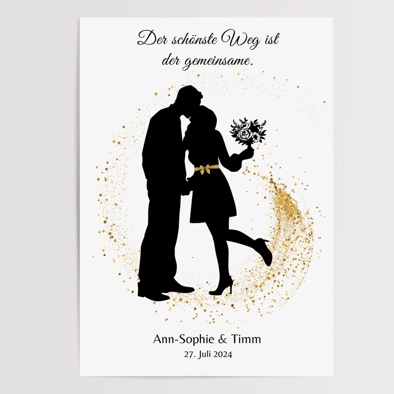 Personalized wedding gift of money | Wedding poster | Money gift for weddings | Gift for the bride and groom | Printable version image 5