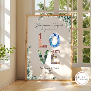 Wedding cash gifts | Personalized wedding cash gift | Wedding poster | DIY gift for the bride and groom | Wedding cash gift