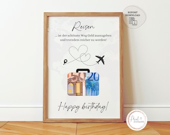 Presente de aniversário em dinheiro | Presente em dinheiro digital para o seu aniversário | Presente com dinheiro | Dinheiro para presente de aniversário | Dinheiro de viagem