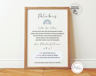 Personalized sponsorship letter | Baptism certificate | Gift for godfather | Gift for baptism | Welcome party | Free baptism | Godchild | Godfather