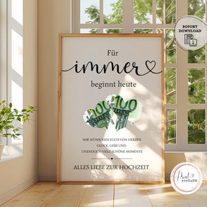 Wedding cash gift | Wedding cash gift | Wedding poster | Wedding gift to print | Gift for the bride and groom