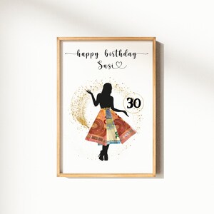 Geldgeschenk Frau Personalisiertes Geldgeschenk zum Geburtstag Geschenk mit Geld Geburtstagsgeschenk Geld Bild 3