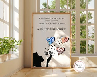 Wedding money gift | Creative ways to give money as a wedding gift | Wedding poster | DIY gift for the bride and groom | Digital download