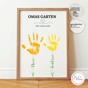 Personal gift for grandma | Grandparents gift | Grandma & Grandpa gift | Handprint gift | Mother's Day gift for grandma, mom