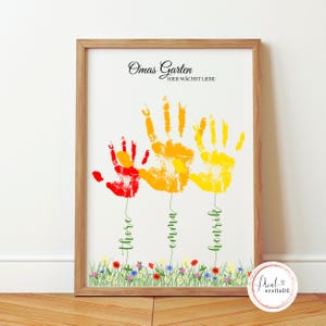 Personal Grandma Gift | Grandparent Gift | Grandma & Grandpa Gift | Handprint Birthday Gift