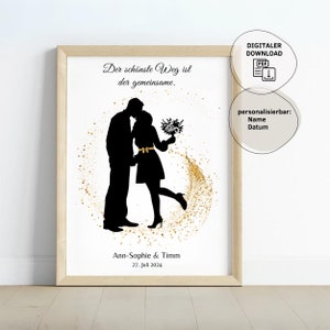 Personalized wedding gift of money | Wedding poster | Money gift for weddings | Gift for the bride and groom | Printable version image 2