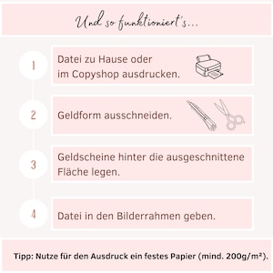 Geldgeschenk Geburtstag | DIY Geburtstagsgeschenk Karte Last Minute Geschenkidee | Geschenk zum Geld verschenken | PDF Sofort Download Bild 6