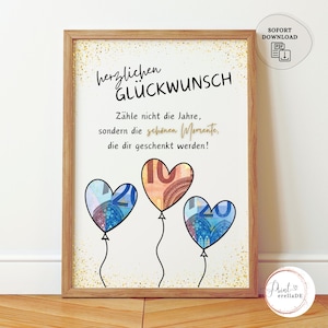 Geldgeschenk Geburtstag | Geburtstagsgeschenk | Last Minute Geschenk zum Geburtstag | PDF Sofort Download | Geschenk mit Geld