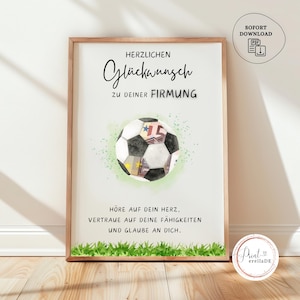 Regalo en efectivo para confirmación | Regalo de confirmación | Tarjeta de confirmación | Dinero para regalo de confirmación | Regalo de confirmación para ahijado | Idea de regalo de confirmación de fútbol