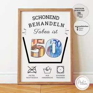 Personalisiertes Geldgeschenk Geburtstag | Geschenk mit Geld | Geburtstagsgeschenk Geld | Last Minute Geschenk zum Geburtstag