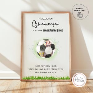 Geldgeschenk Jugendweihe | Geschenk Jugendweihe | Jugendweihe Karte | Geschenkidee Jugendweihe Fussball