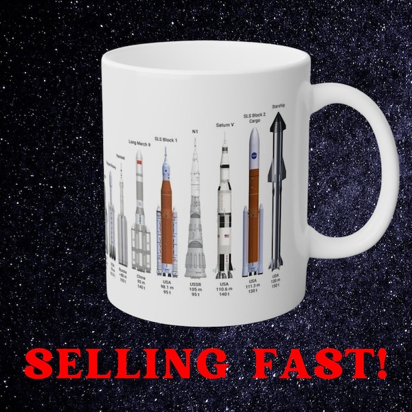 Rockets Of The World Space x Nasa Becher, Luftfahrt Geschenkbecher, Techniker Geschenkbecher, Wissenschaftsbecher