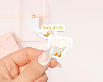 Chose violence  Sticker, bookish Sticker, book lover gift,bookish Merch, Kindle Sticker, Smut Reader, reading lover, e-reader