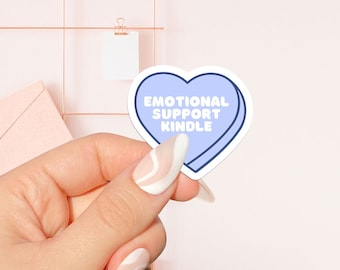 Emotional support kindle sticker, bookish Sticker, book lover gift, bookish Merch, Kindle Sticker, Smut Reader, reading lover, e-reader