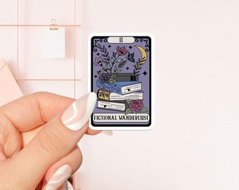 Fictional wanderlust sticker, bookish sticker, book lover gift, bookish merch, Kindle sticker, smut reader, reading lover, e-reader