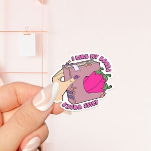 I like my book spicy sticker, bookish Sticker, book lover gift, bookish Merch, Kindle Sticker, Smut Reader, reading lover, e-reader