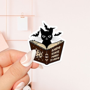 Leggere perché l'omicidio è sbagliato Adesivo, adesivo libresco, regalo per gli amanti dei libri, Merch libresco, adesivo Kindle, lettore Smut, amante della lettura