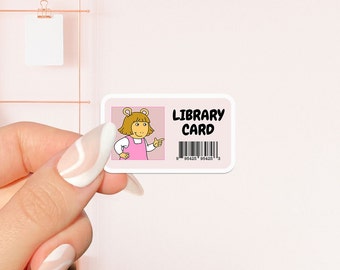 Bibliotheekkaartsticker, leesachtige sticker, boekenliefhebber cadeau, leesachtige merchandise, Kindle sticker, smut reader, leesliefhebber, e-reader