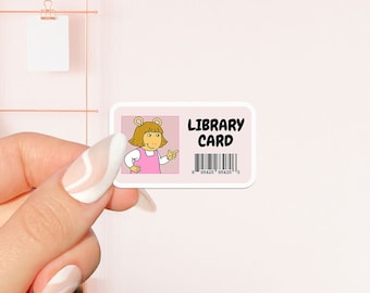 Library card sticker, bookish sticker, book lover gift, bookish merch, Kindle sticker, smut reader, reading lover, e-reader