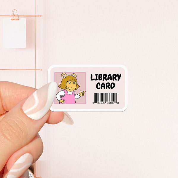Library card sticker, bookish sticker, book lover gift, bookish merch, Kindle sticker, smut reader, reading lover, e-reader