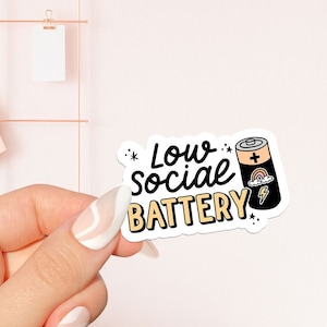 Amore adesivo batteria sociale, adesivo libresco, regalo per gli amanti dei libri, Merch libresco, adesivo Kindle, Smut Reader, amante della lettura, e-reader