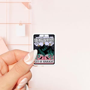 tarot card city Sticker, bookish Sticker , book lover gift , bookish Merch , Kindle Sticker , Smut Reader, reading lover, e-reader