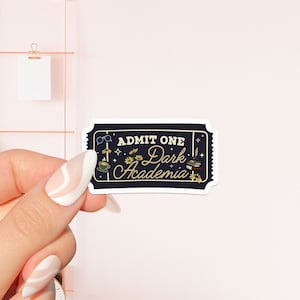 Admit one dark Academia Sticker, bookish Sticker, book lover gift, bookish Merch, Kindle Sticker, Smut Reader, reading lover, e-reader