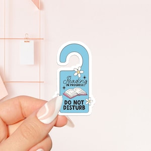 Do not disturb sticker, bookish sticker, book lover gift, bookish merch, Kindle sticker, smut reader, reading lover, e-reader