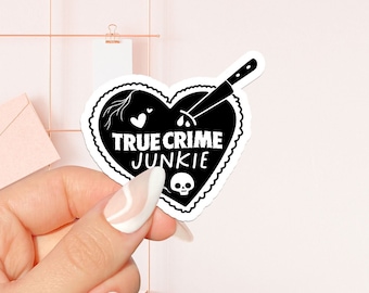 True crime junkie Sticker , bookish Sticker , book lover gift , bookish Merch , Kindle Sticker , Smut Reader , reading lover, e-reader