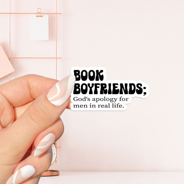Book boyfriend Sticker , bookish Sticker , book lover gift , bookish Merch , Kindle Sticker , Smut Reader , reading lover, e-reader